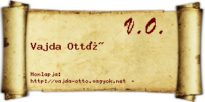 Vajda Ottó névjegykártya
