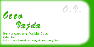 otto vajda business card